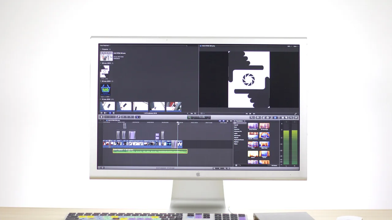 Videoschnitt am Bildschirm